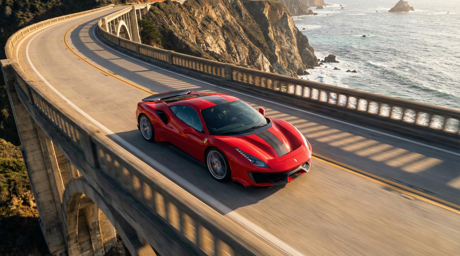 喷水法拉利跑车视频